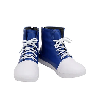 

Dragon Ball Lapis Cosplay Shoes Android 17 Low Heel Flat bottom Lace-up Short Boots Custom Shoes