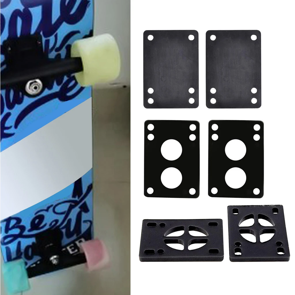 Cuscinetti Riser in Gomma per Longboard con Kit di Ricostruzione per Riparazione Skateboard Hardware