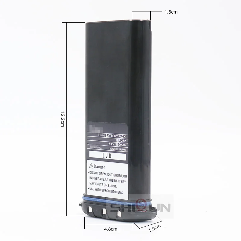 Li-ion 7.4V 980mAh Battery Compatible ICOM BP252 M33 M34 M36 Replace BP241 Radio BP-252 Battery Li-thium Charger BC-173 Optional 3