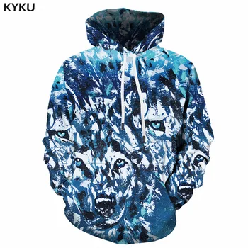 

KYKU 3d Hoodies Psychedelic Hoodie Men Terror Hoodie Print Abstract Hooded Casual Skull 3d Printed Sweatshirt Printed Unisex