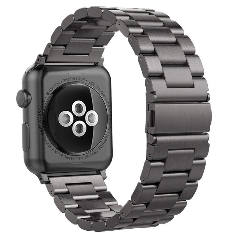 Ремешок из нержавеющей стали для Apple Watch 38, 40 мм, серия 5, 4, 3, 2, 1, для Apple iwatch 5, 40 мм, 44 мм, розовое золото