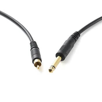 

1/4" Dual 6.35mm Mono Male to RCA Male AUX Audio Convertor Adapter Cable 1.5m Lotus to 6.5 Audio Cable