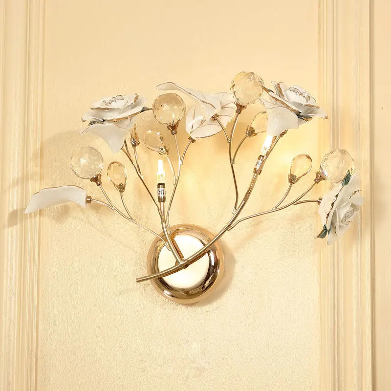 

led crystal wall lamp Wall lights luminaria home lighting living room modern WALL light lampshade for bathroom