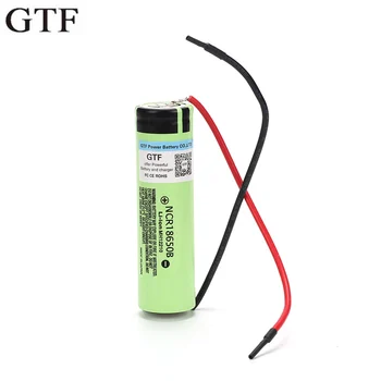 

GTF 3.7V 18650 NCR18650B 3400mAh Li-Ion battery rechargeable lithium batteries for flashlight headlamp 18650 battery+DIY Line