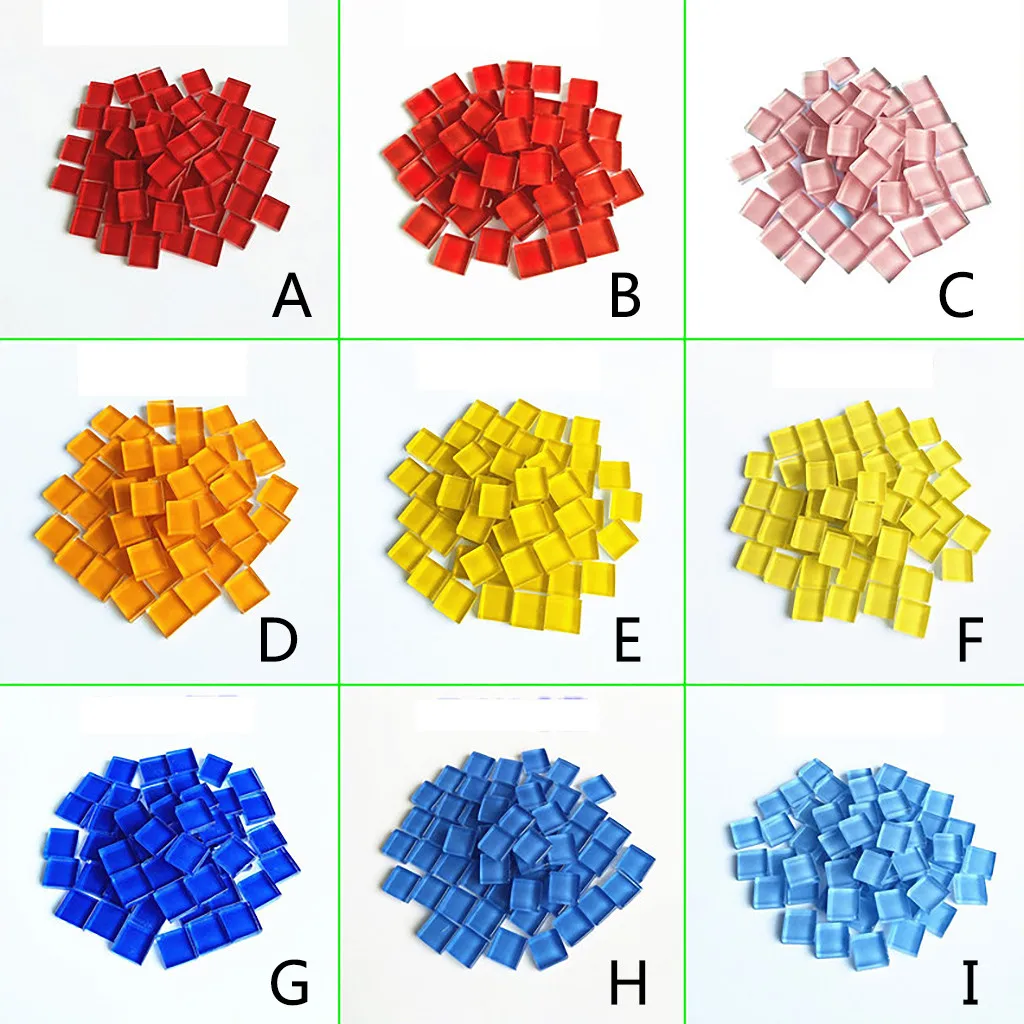 

100pcs Vitreous Ceramic Mosaic Tiles Wall DIY Crafts Mixes Optic Drops Diy handmade material glass mosaic @30