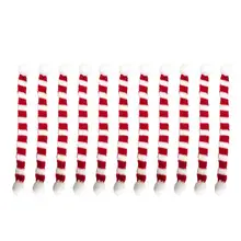 6/12 шт красный и белый мини Рождественский шарф Рождественские полосы красное вино бутылка вязаный шарф кукольный чехол рождественские вечерние украшения 6/12 шт красный и белый мини Рождественский шарф Рождественские полосы красное вино бутылка вязаный шарф кукольный чехол рождественские вечерние украшения