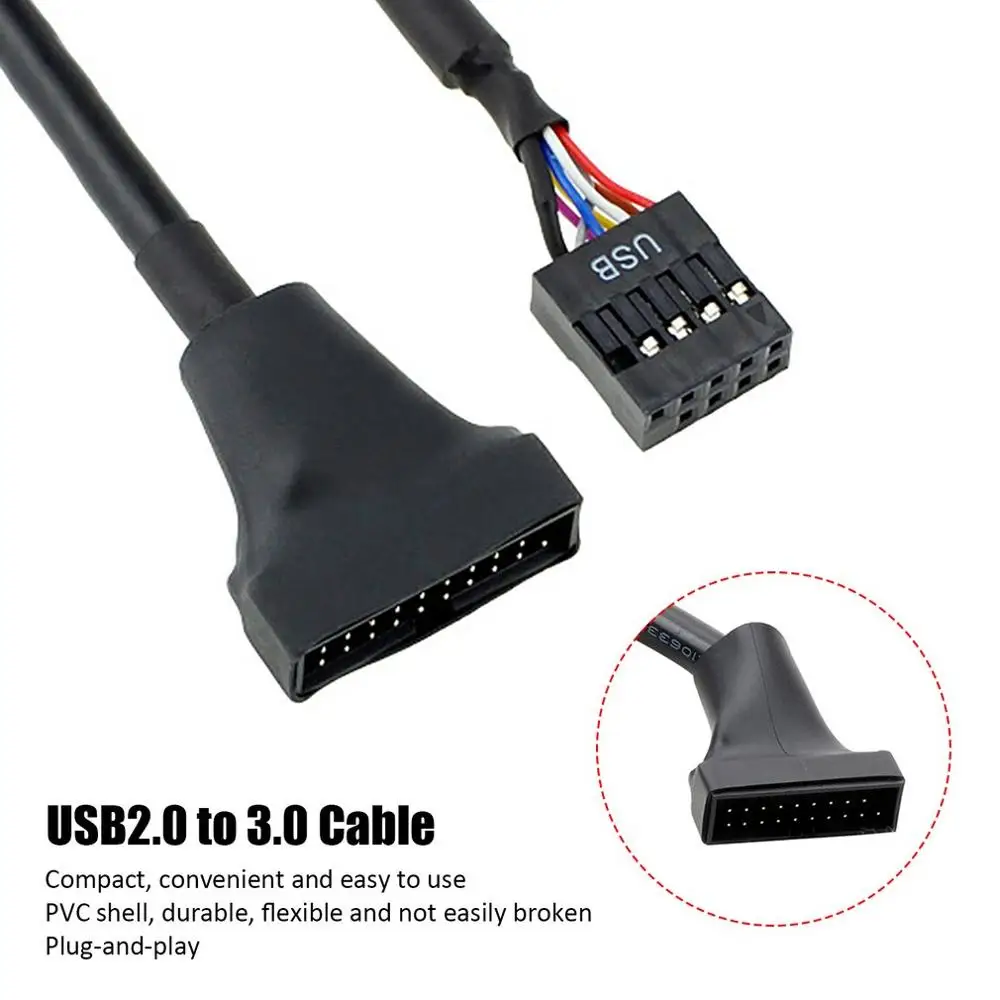 Новый переходник для материнской платы USB 2 0 9 Pin Female to материнская плата 3 20 Male