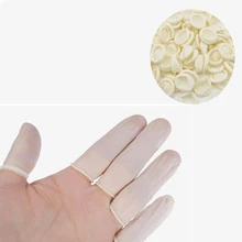 100 шт./пакет одноразовые палец для дизайна ногтей кроватки латекс пальцев Защитная крышка Упакованные маленькие резиновые защитные перчатки, инструменты для маникюра