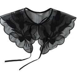 2022 Women Fake Collar Detachable Shirt Lapel Necklace Ladies False Collar Blouse Top Faux Col Half-Shirt Clothes Accessories