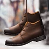 Handmade Men Boots Genuine Leather Men Snow Leather Boots WaterProof Work Safety Winter Ankle Boots Shoes ► Photo 3/6