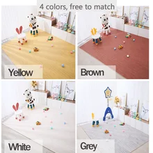 Wood Grain Puzzle Mat Baby Foam Play Splicing Bedroom Thicken Soft Modern Floor Kids Rug Living Room Crawling Carpet