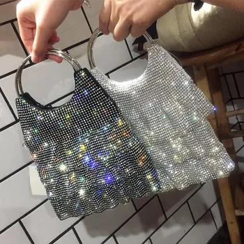

2020 new diamond-encrusted bag female hand with shiny diamond lady dinner bag shoulder bag Messenger bag