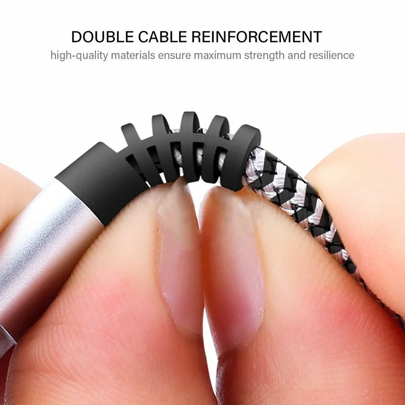 3A Fast Charging Type C Cable Charger Nylon Data Cord Micro USB Cable Android Mobile Phone Cable For Huawei Samsung S20 XiaoMi 9