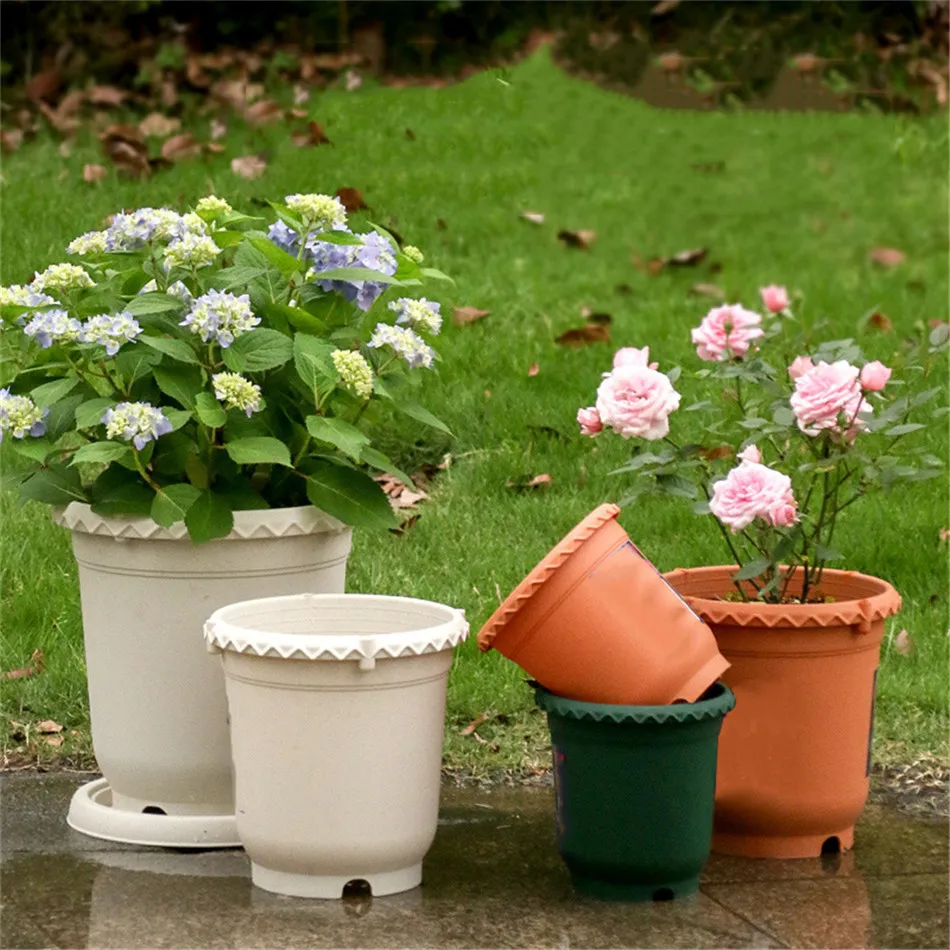 

1PC Plastic Multicolor Rose Clematis Climbing Rattan Plant Rose Special Flowerpot Thickening Root Control
