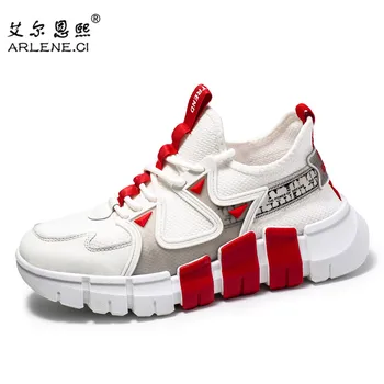 

2020 New Fashion Design Platform Shoes Men Vulcanized Shoes Board Trainers Classic Breathable Casual Shoes Male Socks Sneakers