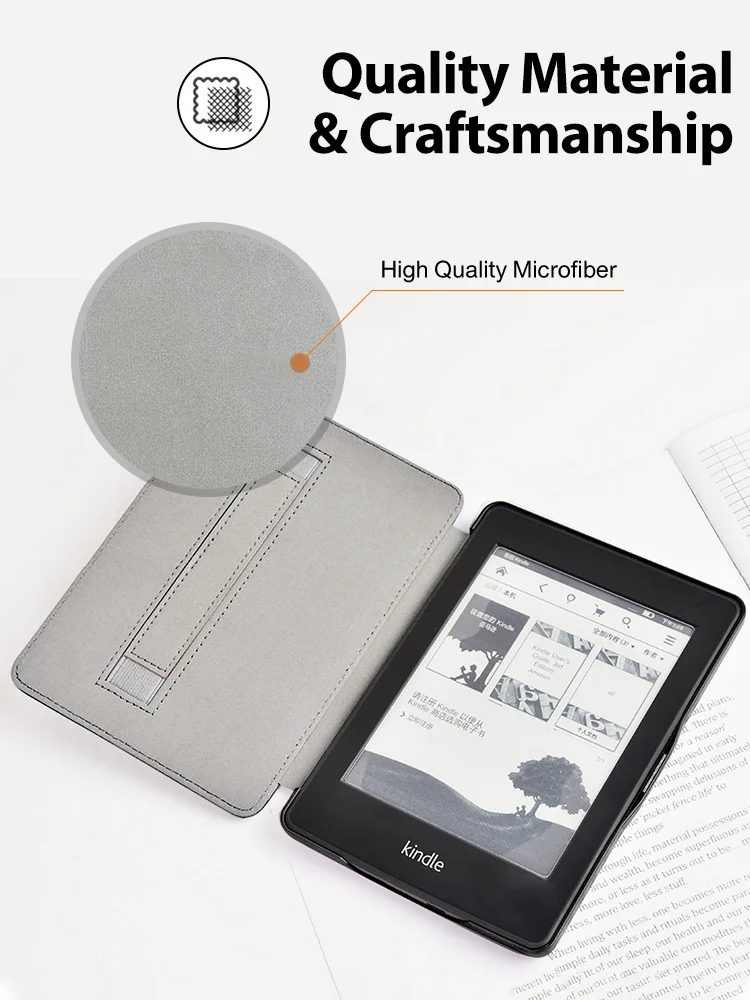 Чехол-книжка из искусственной кожи чехол для Amazon kindle Paperwhite 4 читалка для kindle Paperwhite 4 6 дюймов Чехол для электронной книги+ пленка+ стилус