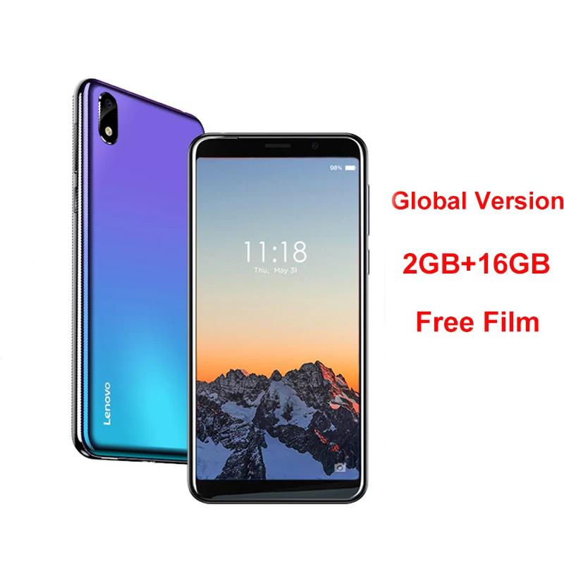 Глобальный телефон lenovo A5S 2 ГБ 16 ГБ Android смартфон 5,45 дюймов MTK6761 четырехъядерный мобильный телефон 9,0 разблокировка лица 4G 3000 мАч - Цвет: Blue