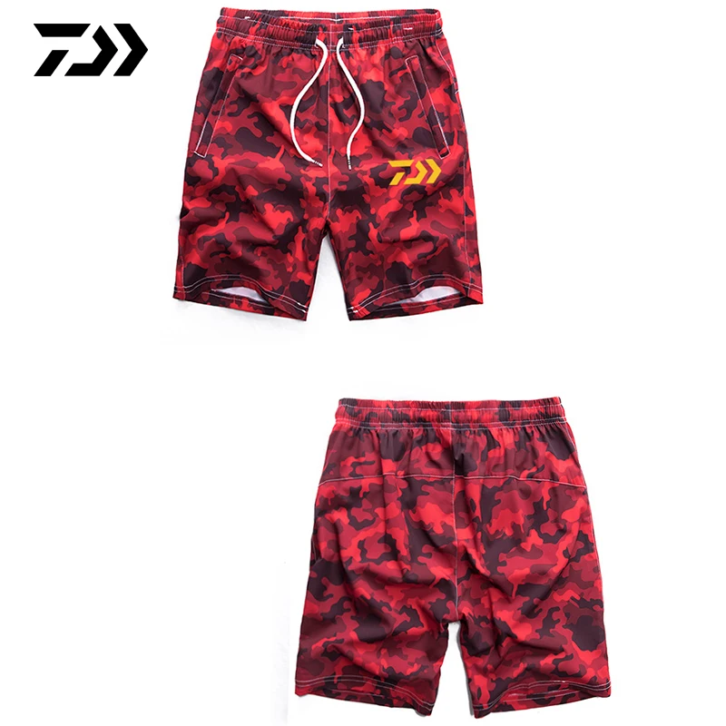 Daiwa летние шорты для рыбалки, дышащая уличная одежда, пляжные свободные быстросохнущие мужские шорты для рыбалки, бега, спорта, рыбалки