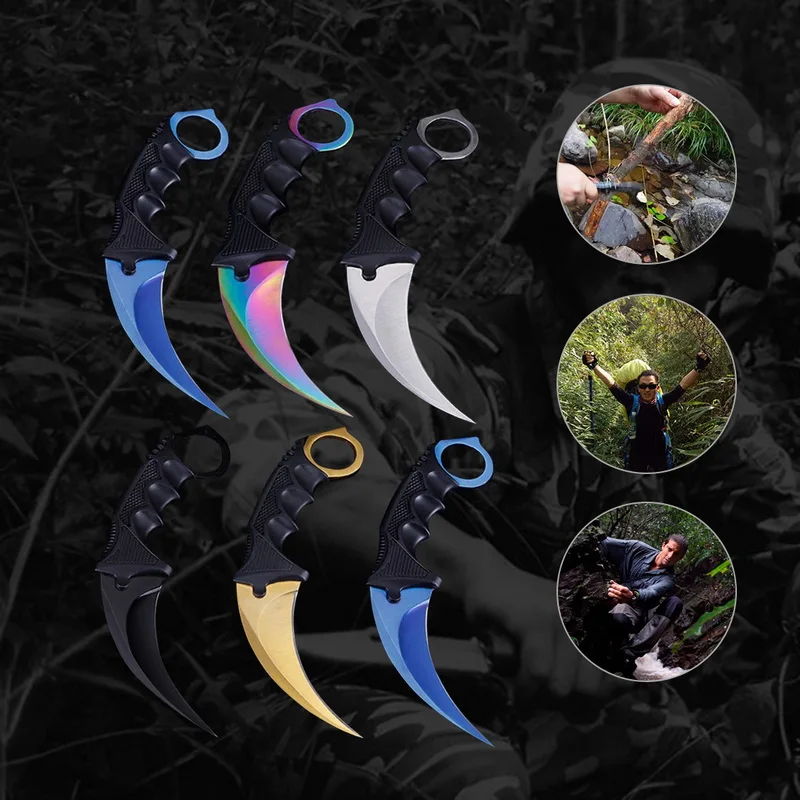 

CS GO Butterfly Knife Karambit Folding Knife Training Knife Blade Gift Balisong Practice Knife Not Sharpened Metal