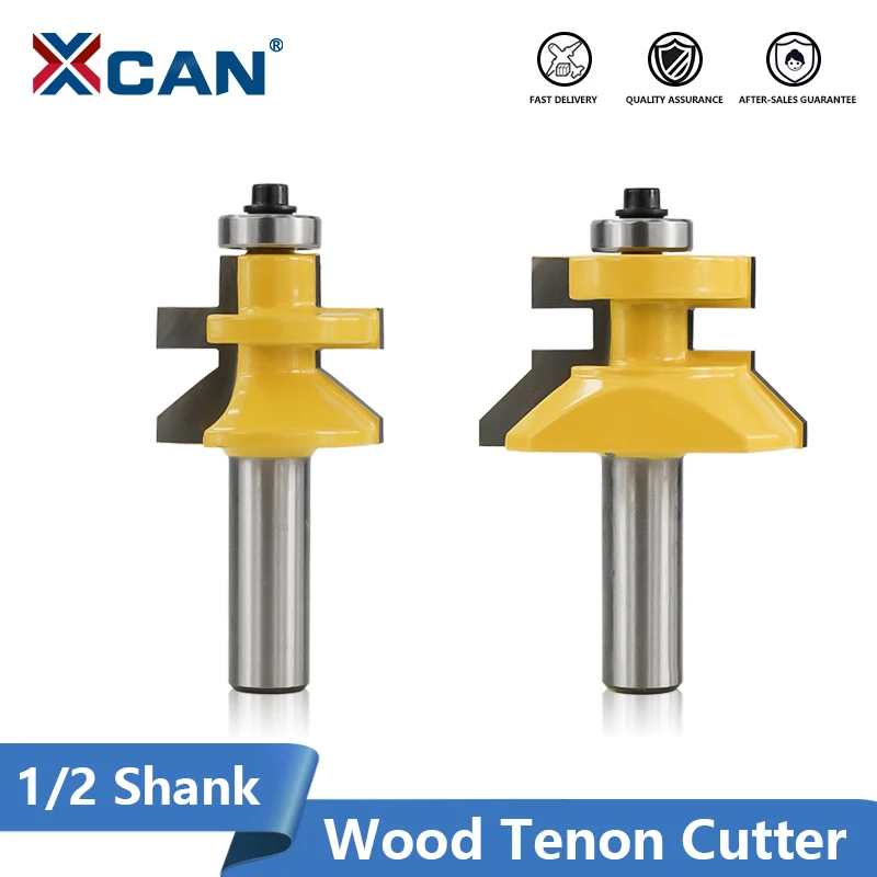 

XCAN Tenon Cutter 1/2 Shank V Groove & Matched Tongue Router Bit Set 2pcs For Woodworking Engraving Tool Wood Router Bits