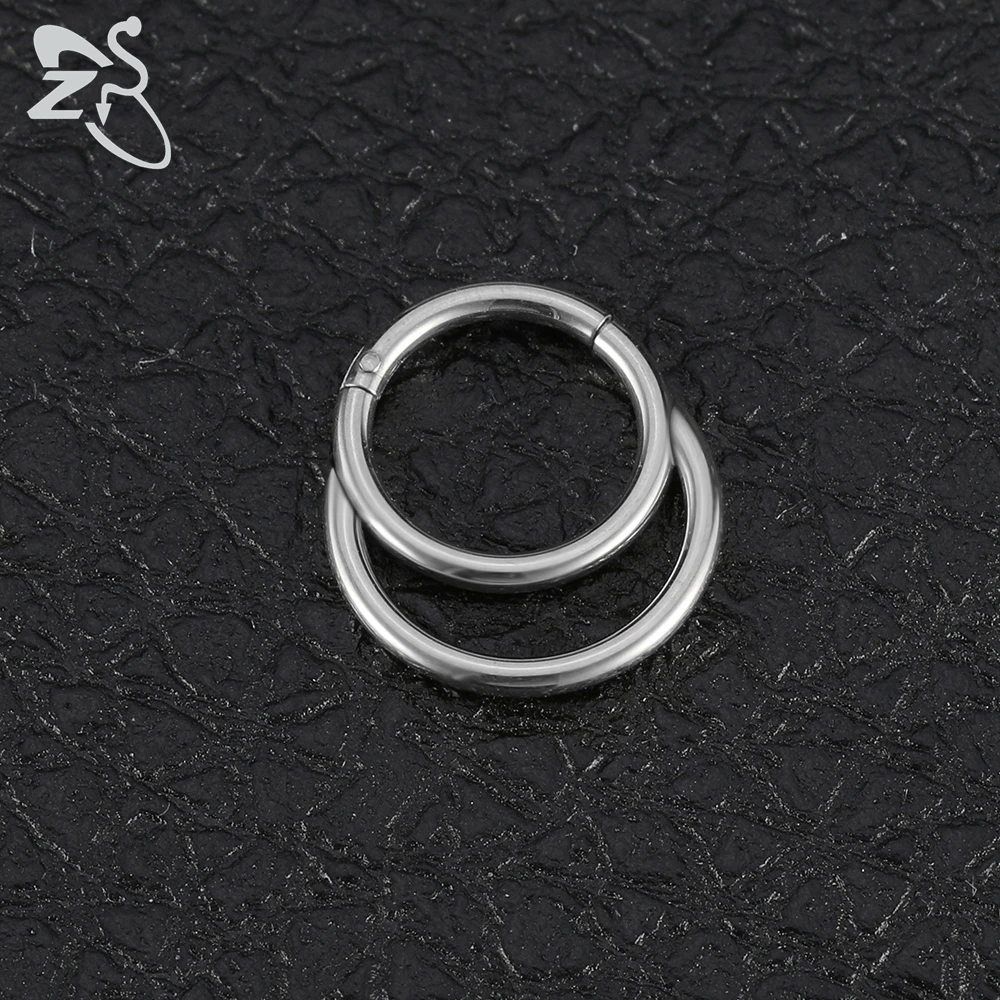 ZS, 1 шт., 16 г, 316L, нержавеющая сталь, Кристальное кольцо для носа, кликеры, перегородка, кольца круглой формы, спираль, ушной хрящ, пирсинг, ювелирные изделия