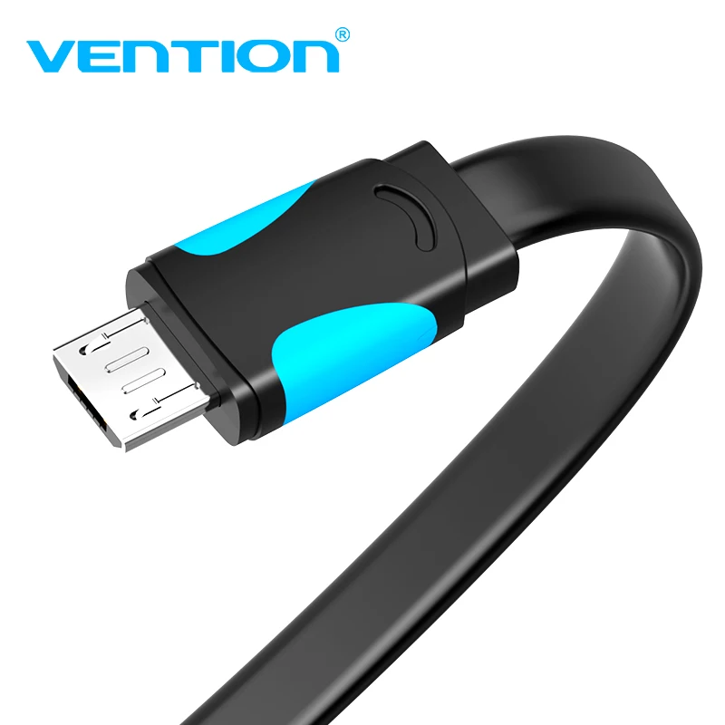 Vention плоский Micro USB кабель для Xiaomi Redmi samsung 2.4A Быстрая зарядка Microusb кабель для зарядки данных кабели для мобильных телефонов Android