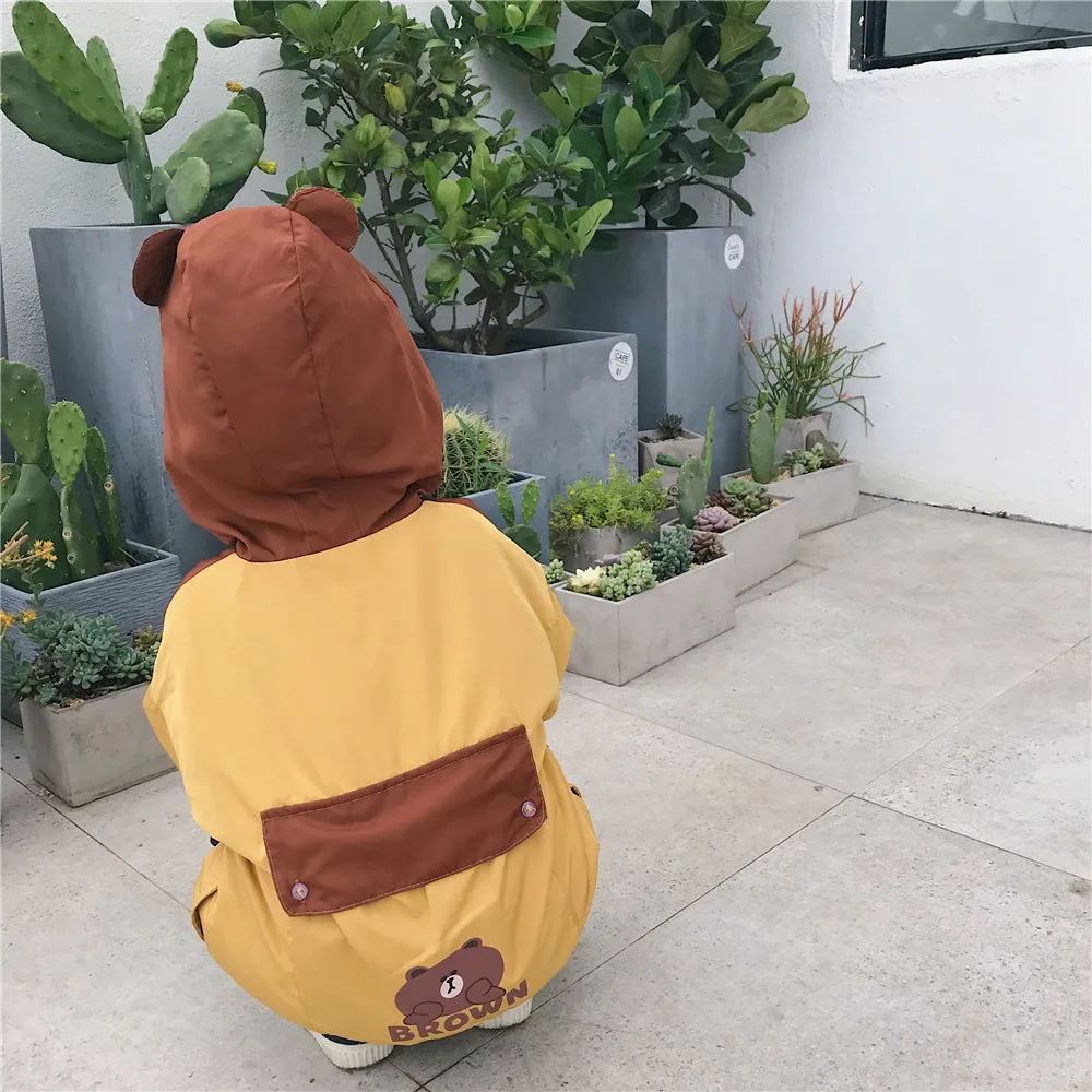 Tonytaobaby/Новая Осенняя детская одежда; креативное пальто с капюшоном; пальто для девочек; детская куртка; куртка для маленьких мальчиков