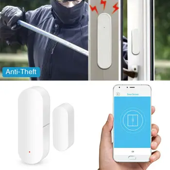 

2.4G WIFI Smart Door Window Sensor App Notification Alerts Wireless Alarm Home Security Detector For Alexa Google Home
