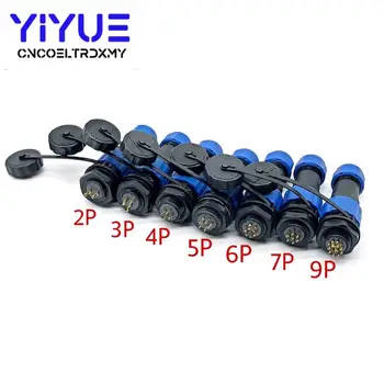

SP16 IP68 Waterproof Connector Male Plug & Female Socket 2/3/4/5/6/7/8/9 Pin Panel Mount Wire Cable Connector Aviation Plug