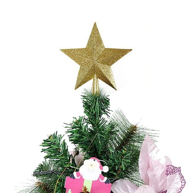 Украшение для рождественской елки, Рождественская блестящая Звезда, устойчивая к осколкам, пластиковая Праздничная Рождественская елка, украшение, подарок, вечерние принадлежности