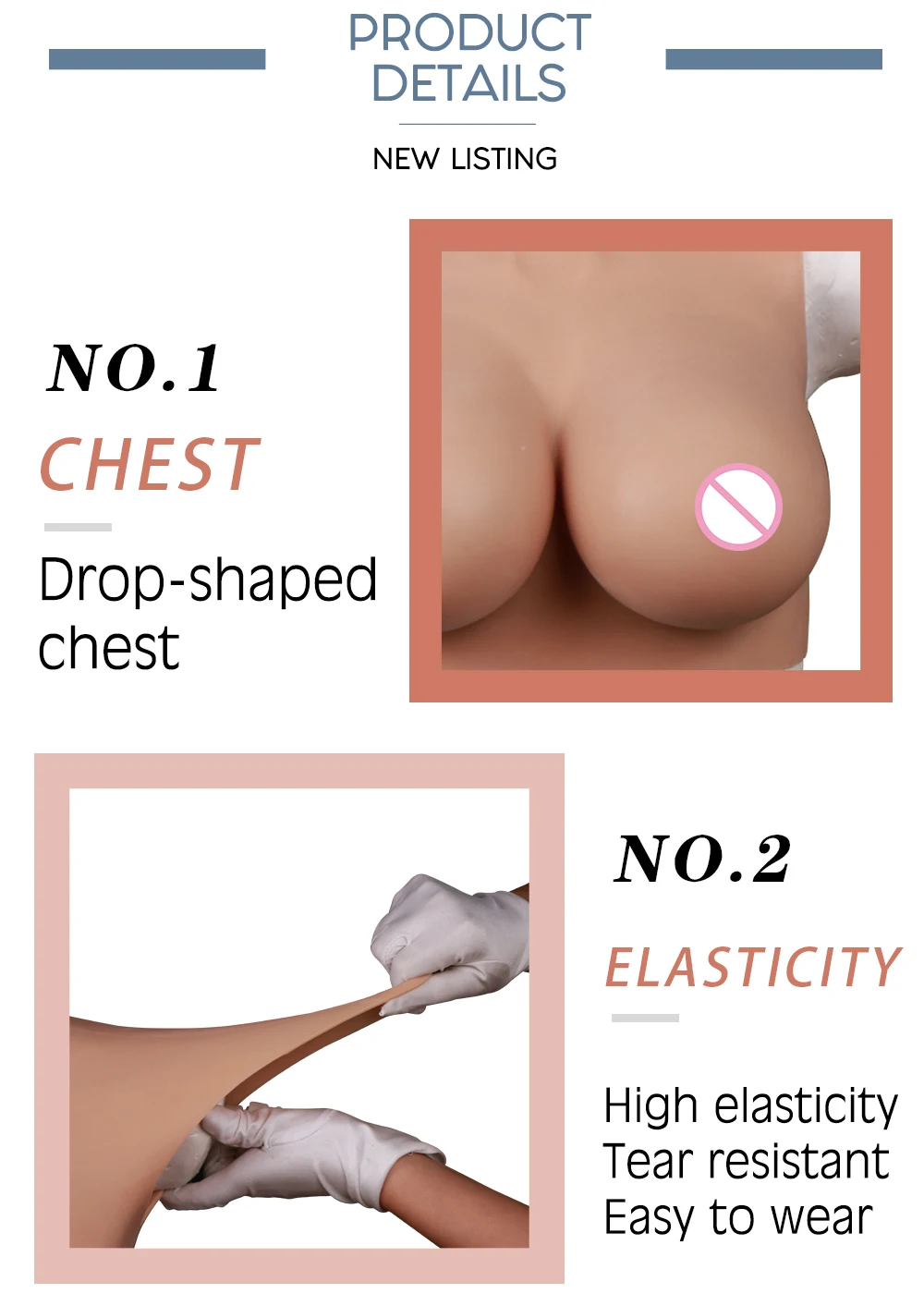 Realistic Silicone Breast Forms Fake Boobs Tits Meme Enhancer Crossdresser Transgender Drag Queen Shemale Crossdressing Bust (4)