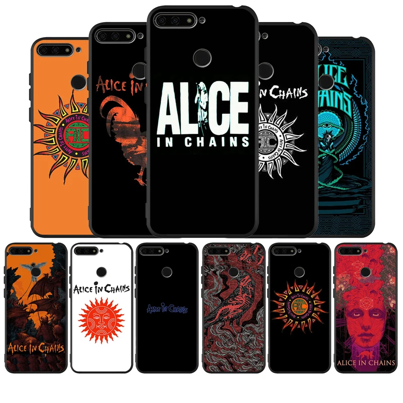 Alice In Chains black Silicone Phone Case For Huawei honor 30 8 8X 9 10 Lite 20 Mate Pro cover | Мобильные телефоны и