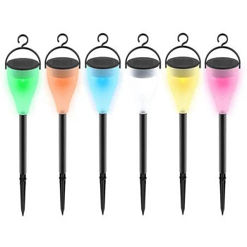 

Solar LED Lights Outdoor,Waterproof Wireless Sensor Lamp Color Changing Light,7 Colors and 3 Lighting Modes (6 Pack)