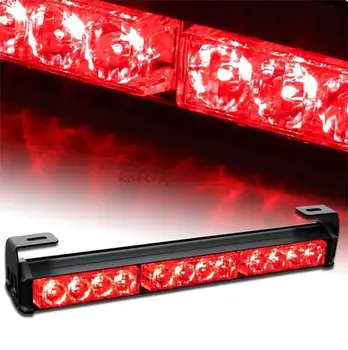 

12 LED Strobe Lights Bar For Truck Emergency Warning Traffic Advisor Red