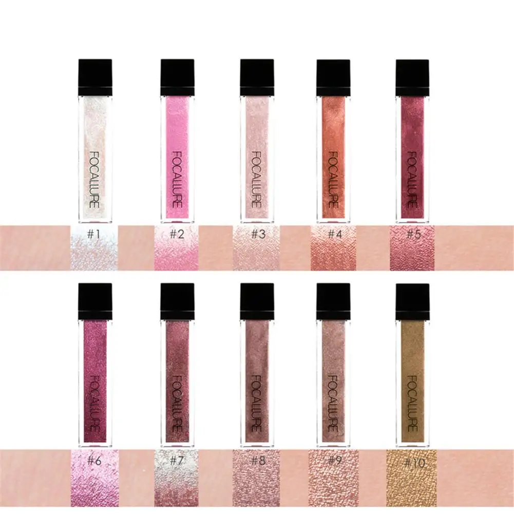 

FOCALLURE 10 Colors Glitter Eye Shadow Liquid Eye Shadow Pen Waterproof Long Lasting Shine Liner Party Eye Cosmetic Make-up 35P