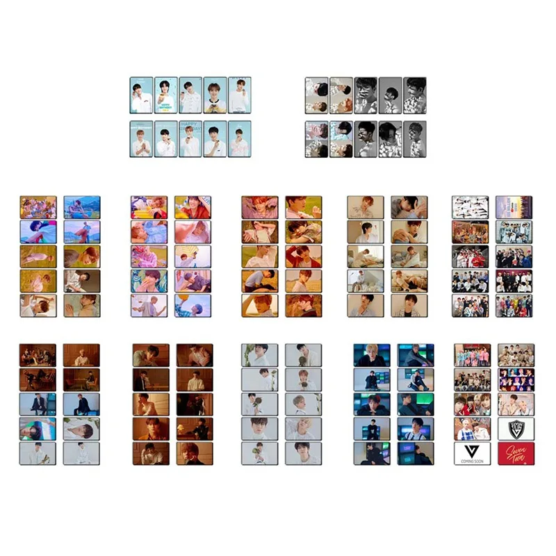 

10Pcs/Set Seventeen Album YOU MADE MY DAWN Photocard Photo Card PVC Crystal Card Stickers For Bus Student Card