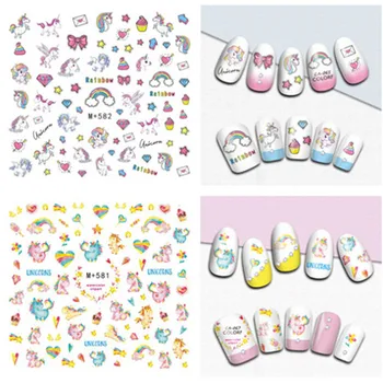 

Cute Unicorn Stickers for Colorful Laptop Car Styling Phone Luggage Bike Motorcycle Nail Mixed Cartoon Pvc Waterproof Sticker
