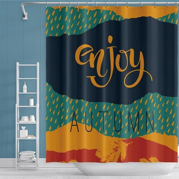 

Fashion Nordic Letter Pattern Printed Shower Curtain Bathroom Waterproof Polyester Bohemian Bath Screens for Bathroom Decor Gift