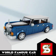 SY BLOCK – voiture fantôme de luxe pour enfants, modèle de briques, jouets de bricolage pour garçons, cadeau pour enfants, véhicule de Collection de vitesse MOC