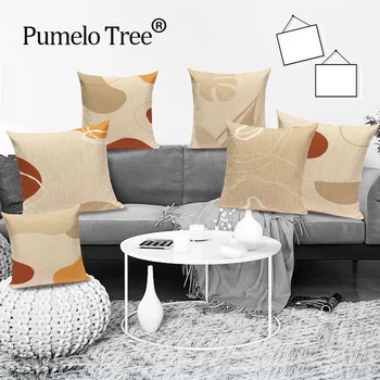 

Shabby Chic Linen Decorative Cushion Covers Retro Simple African Polyester Throw Pillow Case Abstract Cushions Cover Kissenbezug