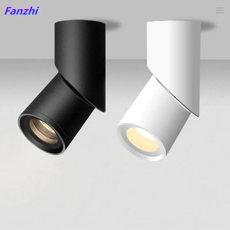 1pcs High quality Surface Mounted Rotating LED COB dimmable Downlights ac85-265V 10W 15W 20W LED Ceiling Lamp Spot Lights
