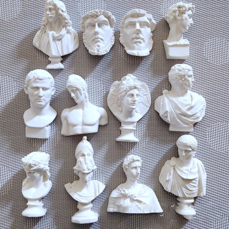 

Fridge Magnet Vintage Sculpture Refrigerator Stickers Beethoven Alexander Bruto Michelangelo Apollo Roman Statue Fridge Sticker