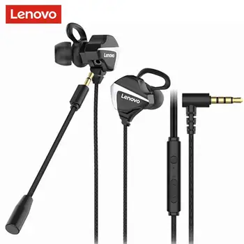 Original Lenovo H105 In-ear Earphone Metal Bass Sound Earbuds 3.5mm Jack Universal Sport Headset with Microphone Wports Earphone 1