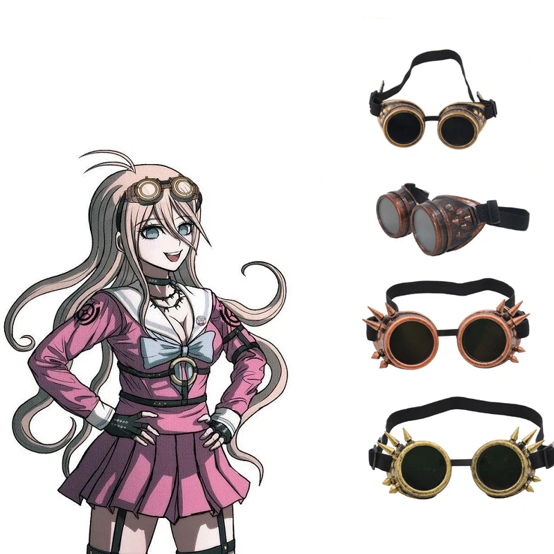 Очки в стиле Danganronpa V3 Iruma Mi очки реквизит стимпанк с шипами ретро аксессуары для