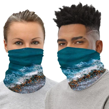 

Sea Wave Fabric Face Masks Bicycle Anti-pollution Dust Mask Reusable Print Fashion Face Cover Custom Face Mask for Adults