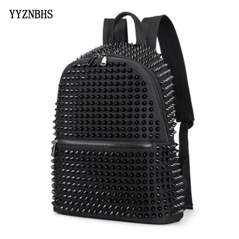 cheap Women Luxury Backpack High Quality Rivet Canvas Backpack Ladies Travel Bagpack Mochila School Bags For Girls Back Pack Sac A Dos