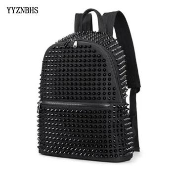

Women Luxury Backpack High Quality Rivet Canvas Backpack Ladies Travel Bagpack Mochila School Bags For Girls Back Pack Sac A Dos