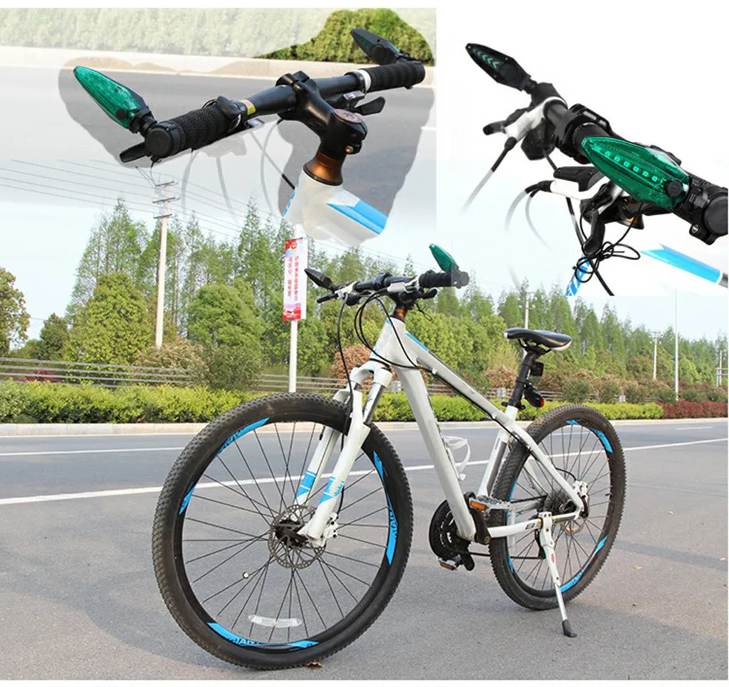 Clearance Mini Bicycle Light USB Rechargeable Cycling Bicycle MTB Handlebar Grip Bar End With LED Light Warni #0808 #0808 2