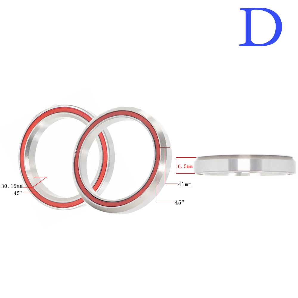 Bike Headset Bearings 27.2-41.8mm ACB Road MTB Angular Contact Bicycle Bearing 36/45 1PC