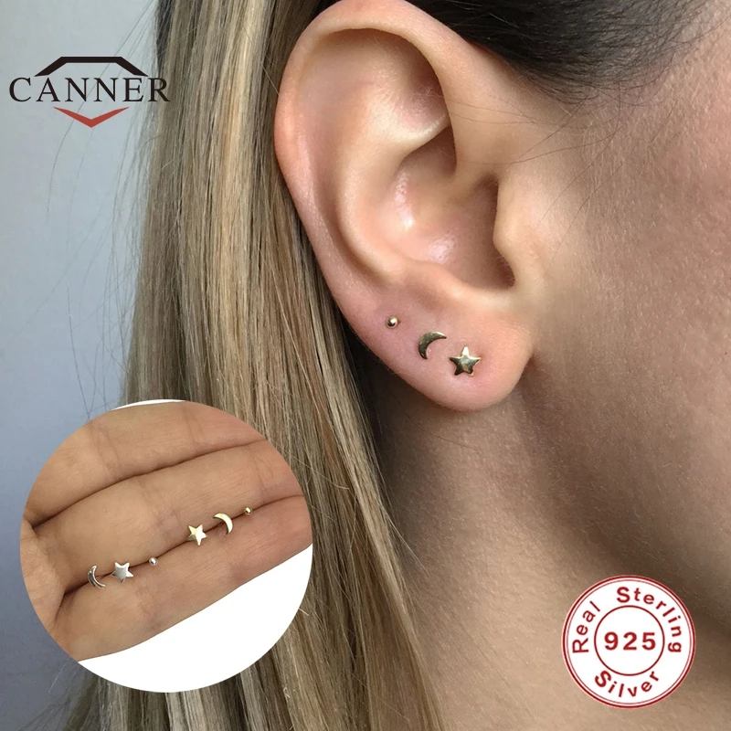 Obtenga esto CANNER 1 Set Plata de Ley 925 auténtica exquisito Mini Luna estrella de tres piezas Stud Pendientes para las mujeres Pendientes para Piercing Pendientes de botón Pendientes NRwoeQM1qQZ Obtenga esto CANNER 1 Set Plata de Ley 925 auténtica exquisito Mini Luna estrella de tres piezas Stud Pendientes para las mujeres Pendientes para Piercing Pendientes de botón Pendientes NRwoeQM1qQZ